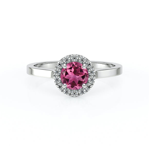 Bague entourage tourmaline diamant Coup de Foudre - 14