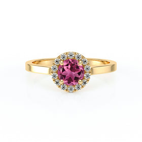 Bague entourage tourmaline diamant Coup de Foudre - 14