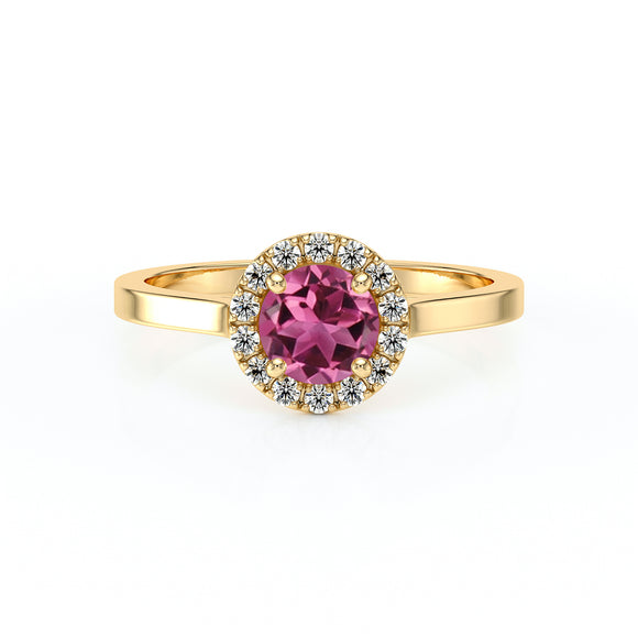 Bague entourage tourmaline diamant Coup de Foudre - 14
