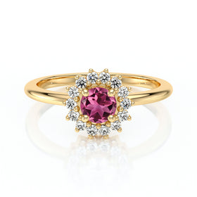 Bague entourage tourmaline et diamant Coup de Foudre - 4