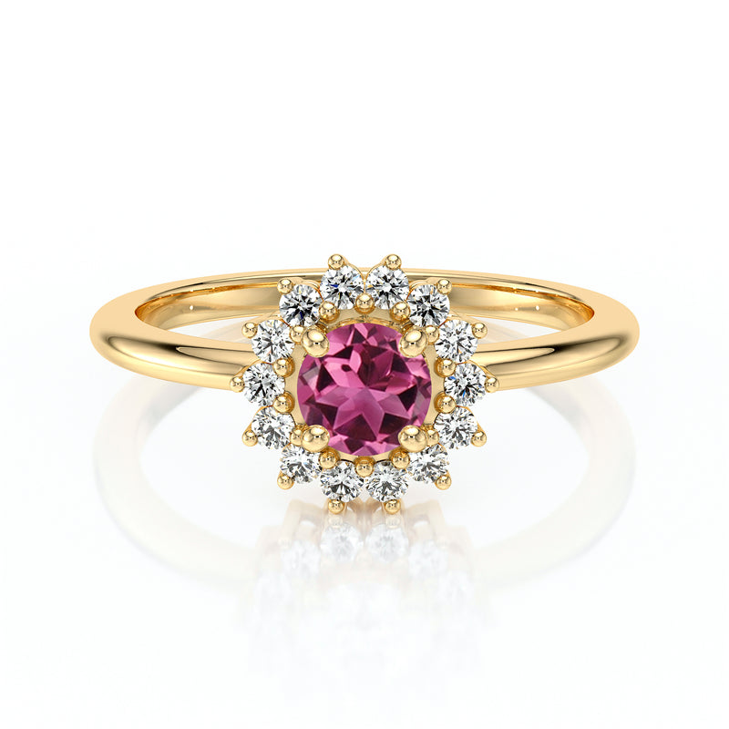 Bague entourage tourmaline et diamant Coup de Foudre - 4