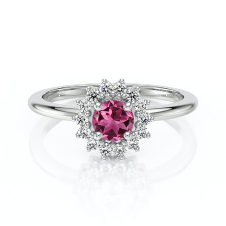 Bague entourage tourmaline et diamant Coup de Foudre - 4