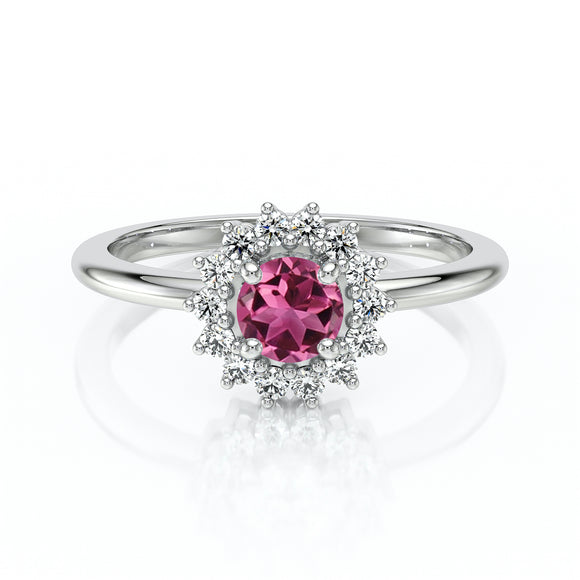 Bague entourage tourmaline et diamant Coup de Foudre - 4