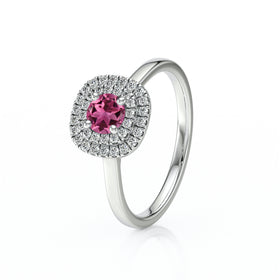 Bague entourage tourmaline diamant Coup de Foudre - 8