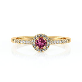 Bague entourage tourmaline et diamant Pour la Vie - 1