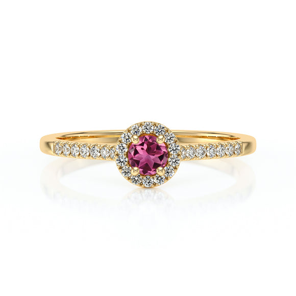 Bague entourage tourmaline et diamant Pour la Vie - 1