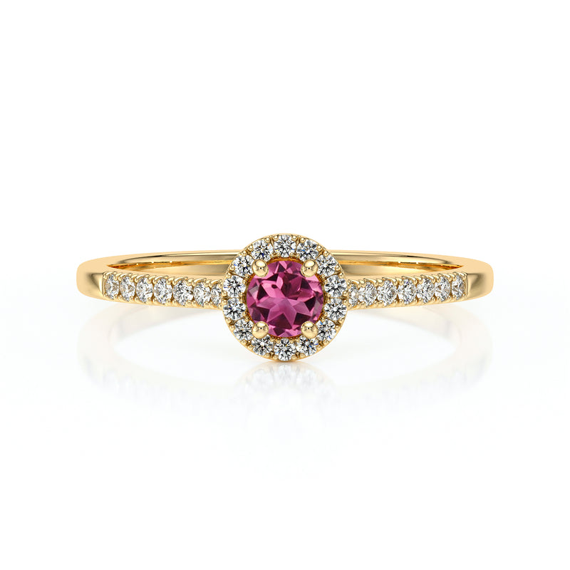 Bague entourage tourmaline et diamant Pour la Vie - 1