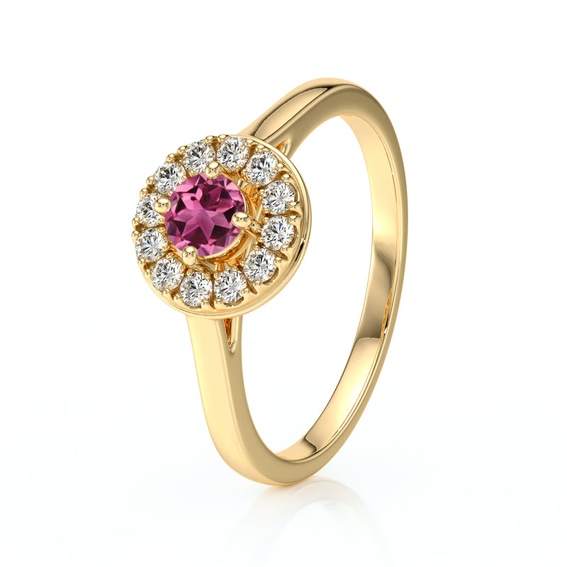 Bague entourage tourmaline et diamant Pour la Vie - 2