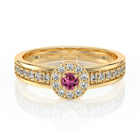 Bague entourage tourmaline et diamant Pour la Vie - 3