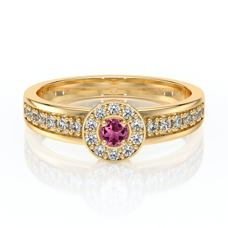 Bague entourage tourmaline et diamant Pour la Vie - 3