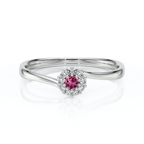 Bague entourage tourmaline et diamant Pour la Vie - 6