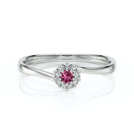 Bague entourage tourmaline et diamant Pour la Vie - 6