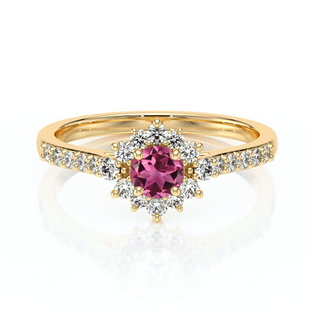 Bague entourage tourmaline et diamant Pour la Vie - 8