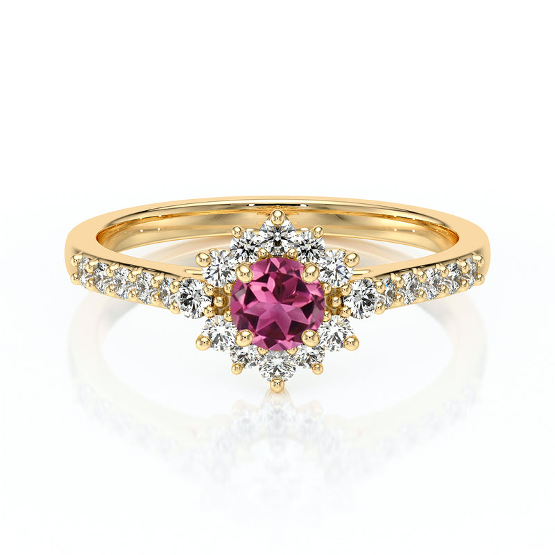 Bague entourage tourmaline et diamant Pour la Vie - 8