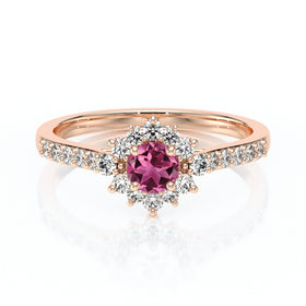 Bague entourage tourmaline et diamant Pour la Vie - 8