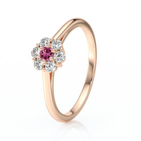 Bague entourage tourmaline diamant Pour la Vie - 9