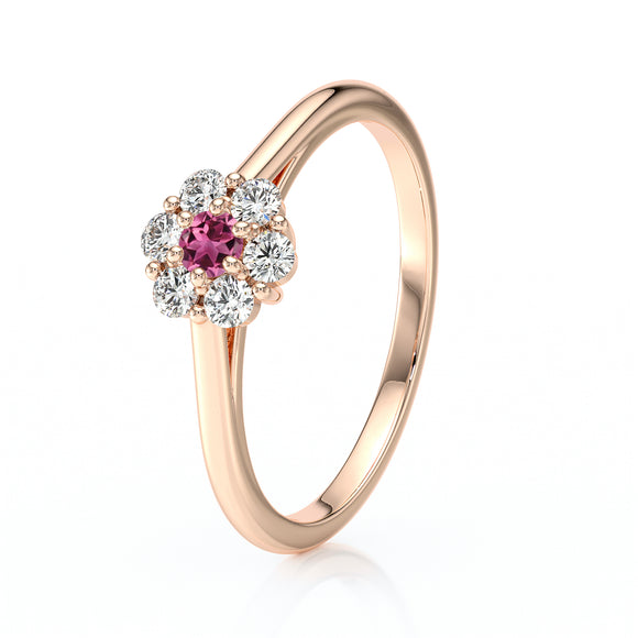 Bague entourage tourmaline diamant Pour la Vie - 9
