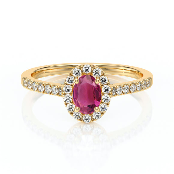 Bague entourage tourmaline et diamant Promets Moi - 3