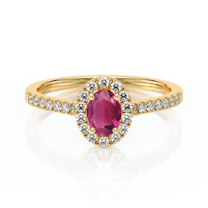 Bague entourage tourmaline et diamant Promets Moi - 3