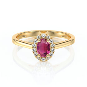 Bague entourage tourmaline et diamant Promets Moi - 5