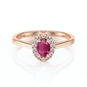 Bague entourage tourmaline et diamant Promets Moi - 5