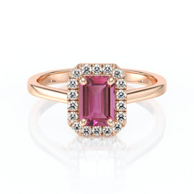 Bague entourage tourmaline et diamant Promets Moi - 6