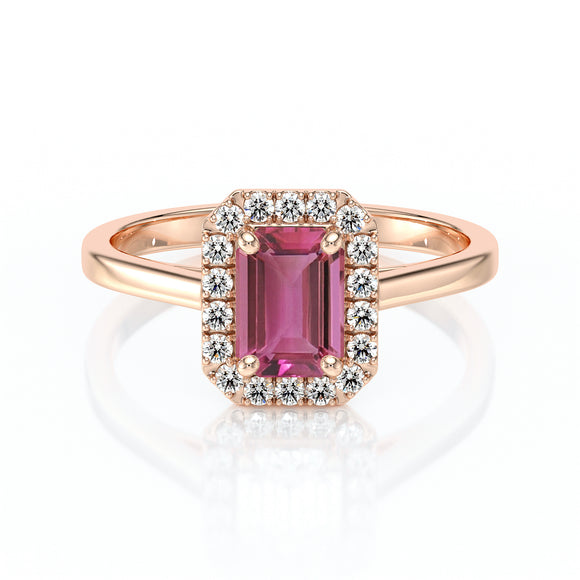 Bague entourage tourmaline et diamant Promets Moi - 6