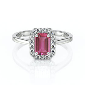 Bague entourage tourmaline et diamant Promets Moi - 6
