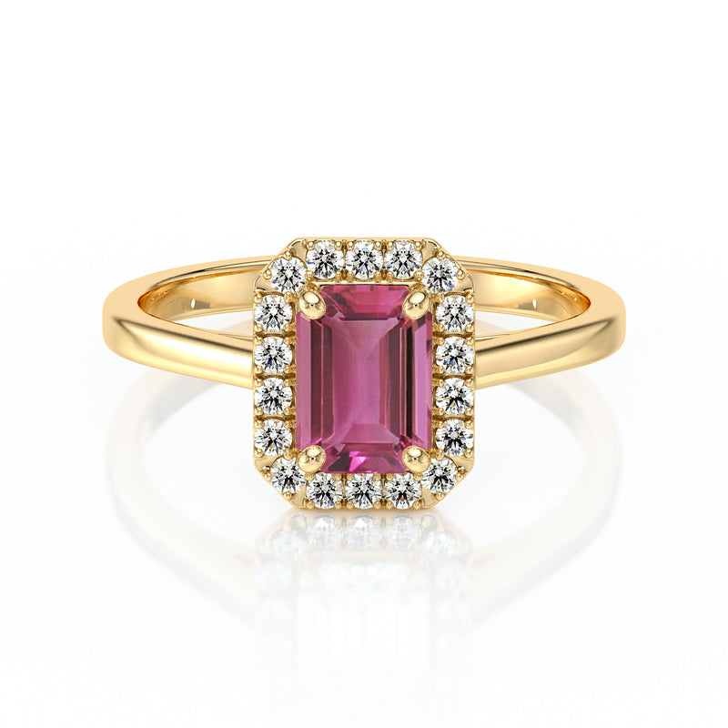 Bague entourage tourmaline et diamant Promets Moi - 6