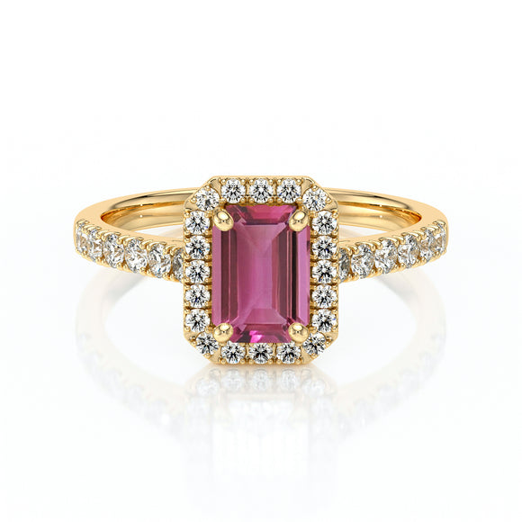 Bague entourage tourmaline et diamant Promets Moi - 8