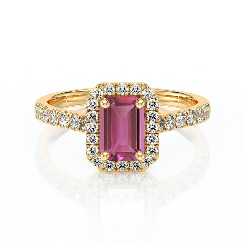 Bague entourage tourmaline et diamant Promets Moi - 8