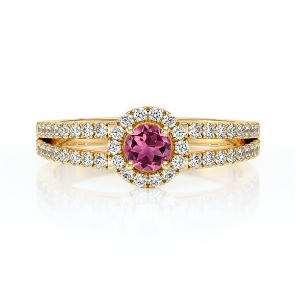 Bague entourage tourmaline et diamant Promets Moi - 9
