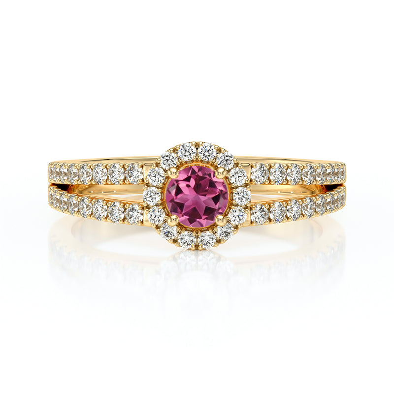 Bague entourage tourmaline et diamant Promets Moi - 9