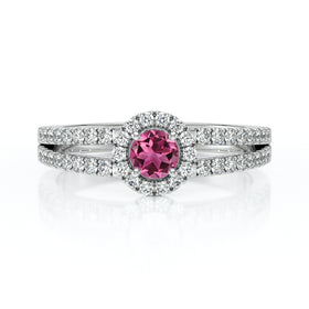Bague entourage tourmaline et diamant Promets Moi - 9