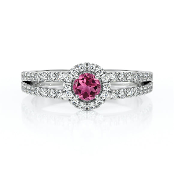 Bague entourage tourmaline et diamant Promets Moi - 9