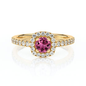 Bague entourage tourmaline et diamant Coup de Foudre - 1