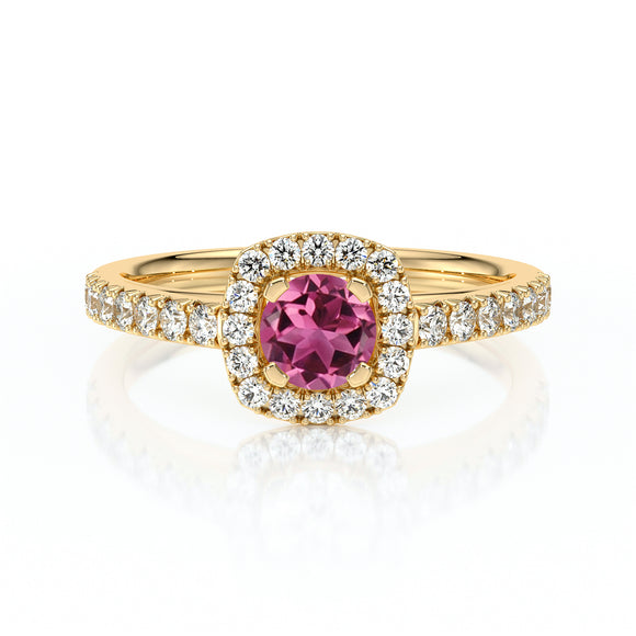Bague entourage tourmaline et diamant Coup de Foudre - 1