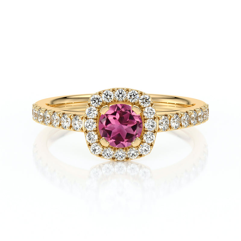 Bague entourage tourmaline et diamant Coup de Foudre - 1