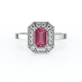 Bague entourage tourmaline et diamant Coup de Foudre - 11
