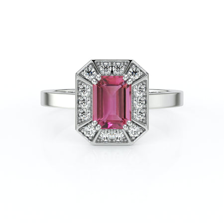 Bague entourage tourmaline et diamant Coup de Foudre - 11