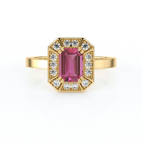 Bague entourage tourmaline et diamant Coup de Foudre - 11