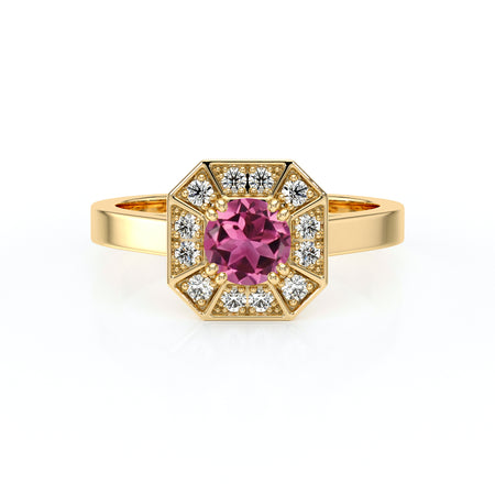 Bague entourage tourmaline et diamant Coup de Foudre - 12