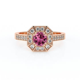Bague entourage tourmaline et diamant Coup de Foudre - 13