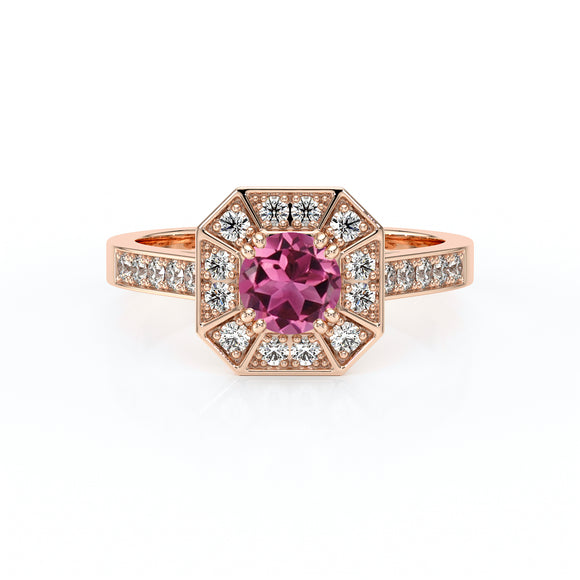 Bague entourage tourmaline et diamant Coup de Foudre - 13