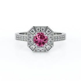 Bague entourage tourmaline et diamant Coup de Foudre - 13