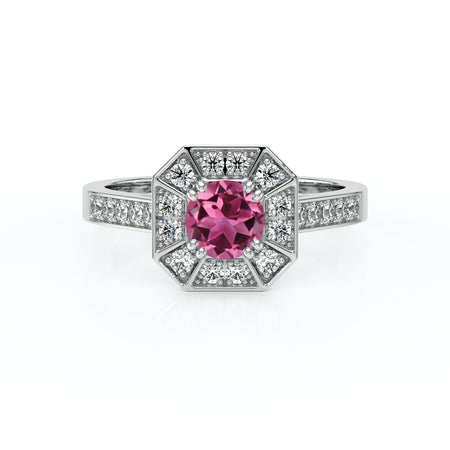 Bague entourage tourmaline et diamant Coup de Foudre - 13