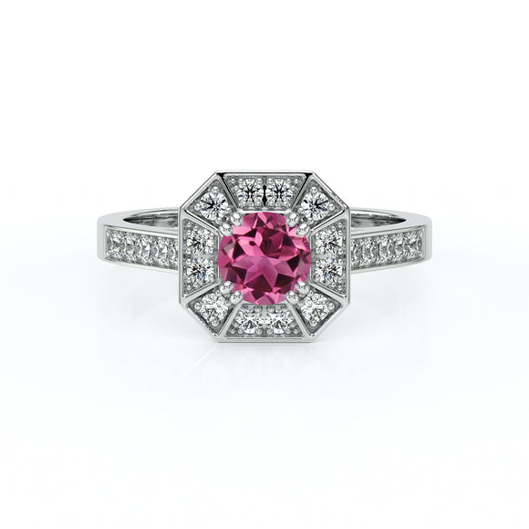 Bague entourage tourmaline et diamant Coup de Foudre - 13