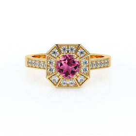 Bague entourage tourmaline et diamant Coup de Foudre - 13