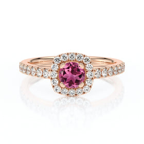 Bague entourage tourmaline et diamant Coup de Foudre - 1