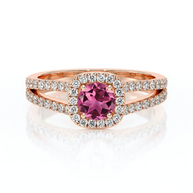 Bague entourage tourmaline et diamant Coup de Foudre - 2